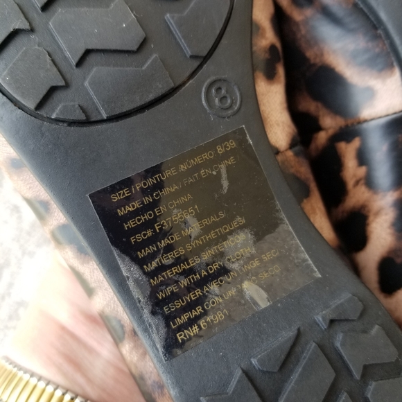 MARK by AVON Black Leopard Pattern Ballet Flats (Womens 8) - Picture 9 of 10